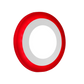 Round Edge Recessed LED Panel - red edge glow, white centre