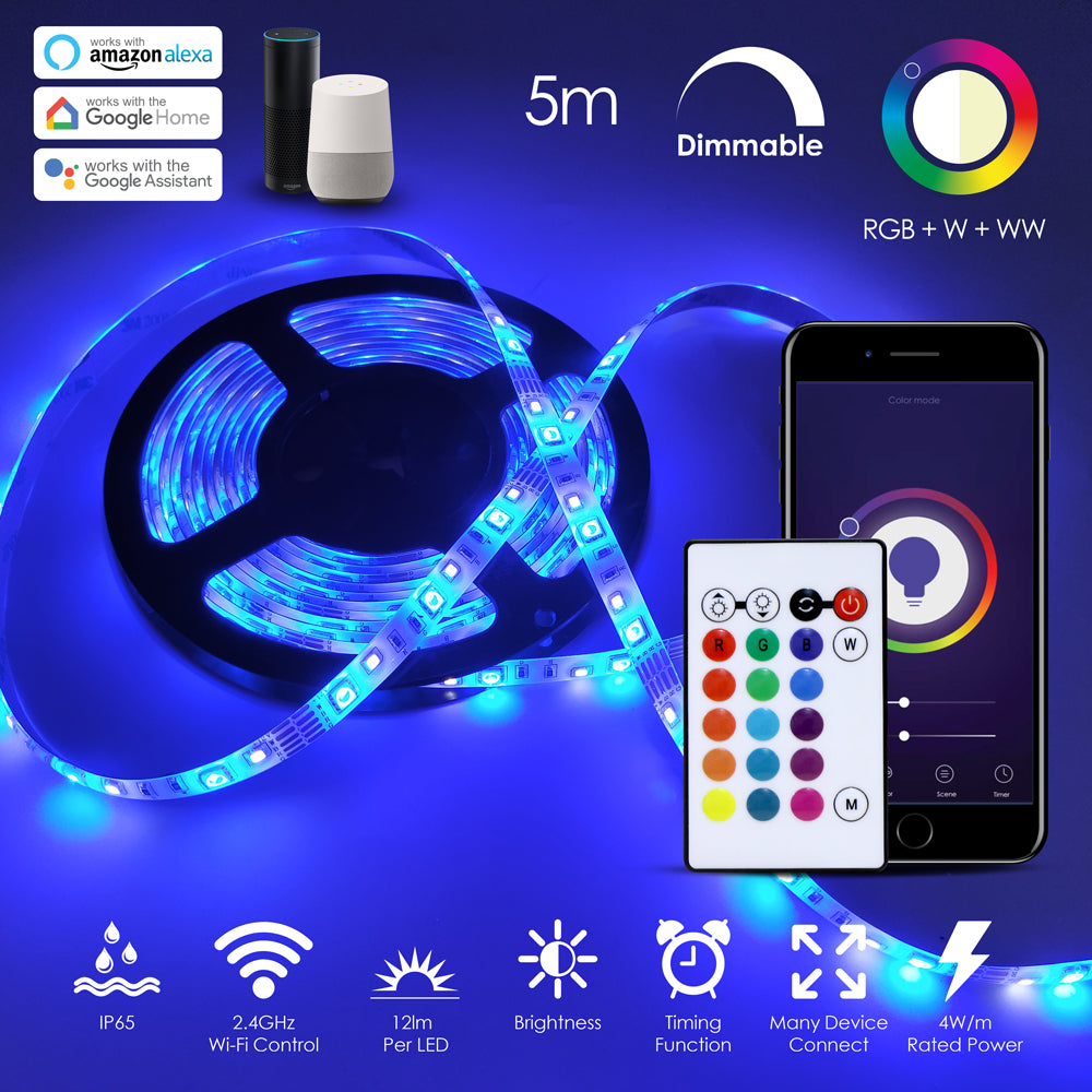 Ener-J Smart Wi-Fi RGB+CCT Changing LED Tape Kit