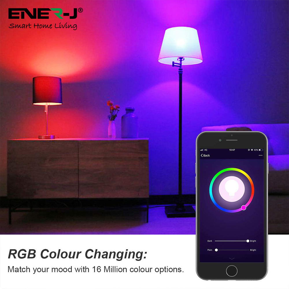 Ener-J Smart WiFi Colour Changing LED Bulb 9W BC/B22
