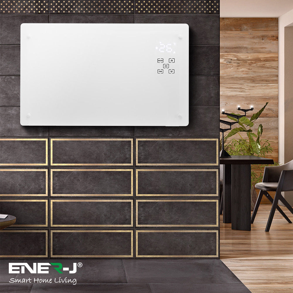 Ener-J WiFi Smart Heater 2000W White Tempered Glass