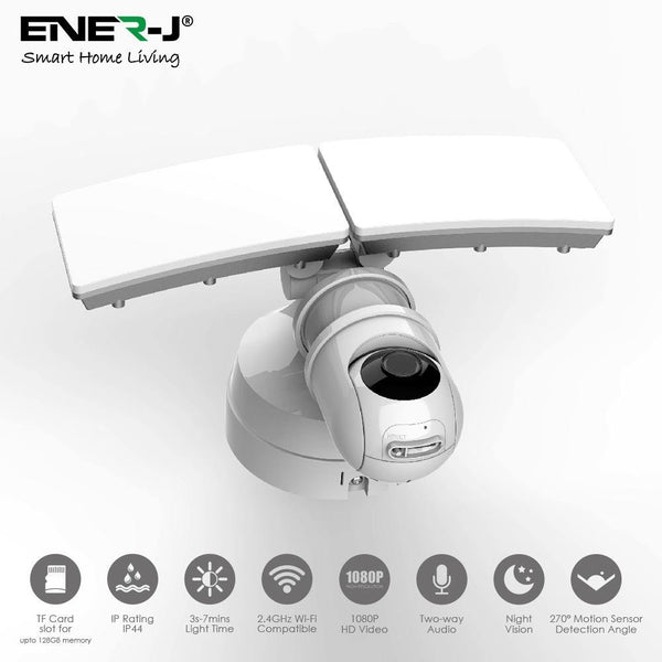 ENER-J Smart 1080p LED Floodlight Camera Wired - White SHA5293 secondary image
