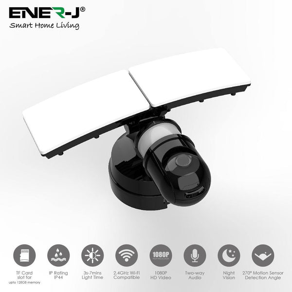 ENER-J Smart 1080p LED Floodlight Camera - Black SHA5294 secondary image