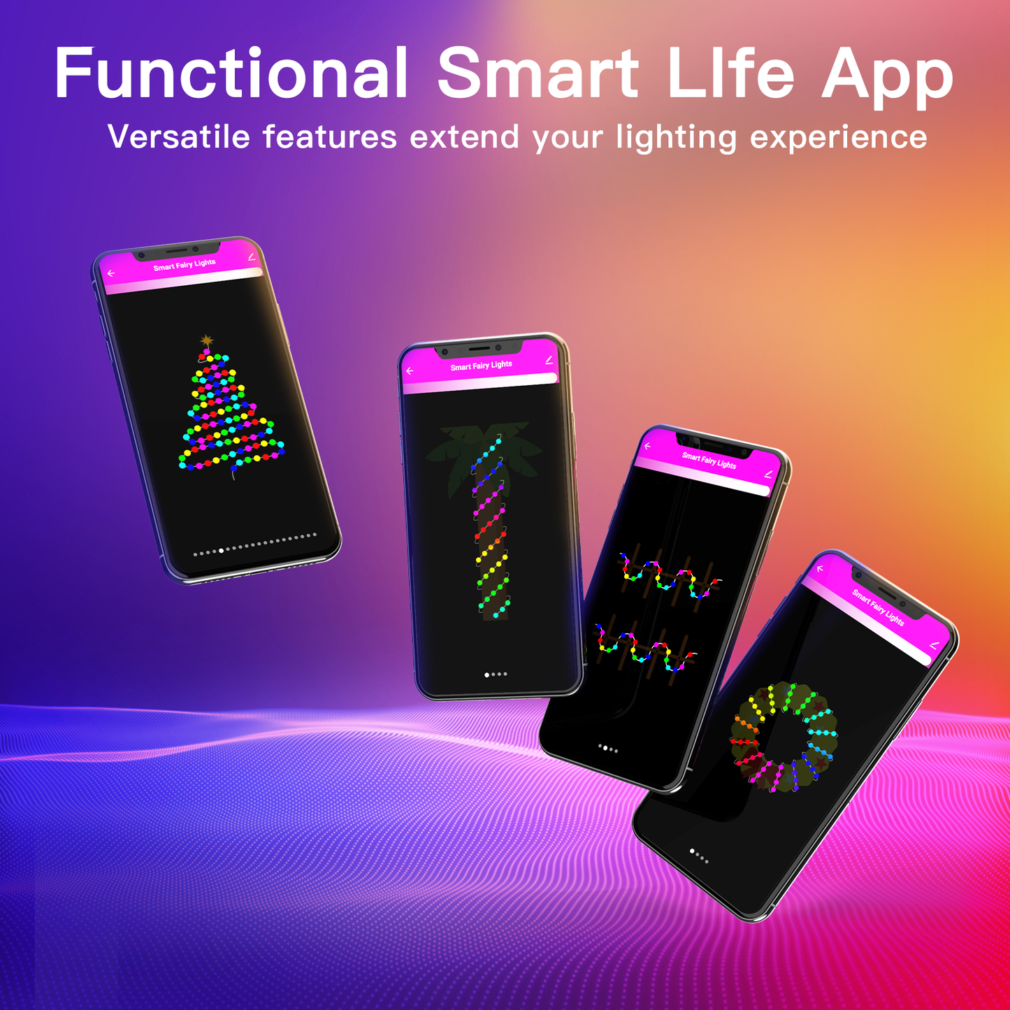 Ener-J RGB Fairy Lights 5 Meter Cable, 50 LED'S, WiFi+BLE+IR with Remote Control, UK 3 Pin & USB Port