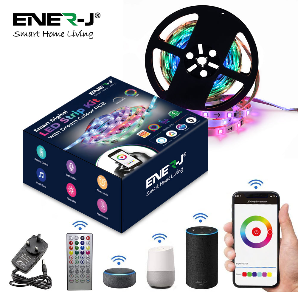 Ener-J Smart Digital Dream Colour Running RGB LED Strip Kit