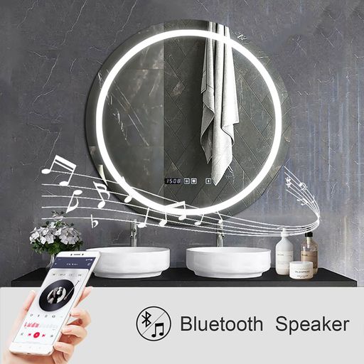 Ener-J Round LED Mirror with Bluetooth Speaker, CCT Changing & Touch Sensor secondary image