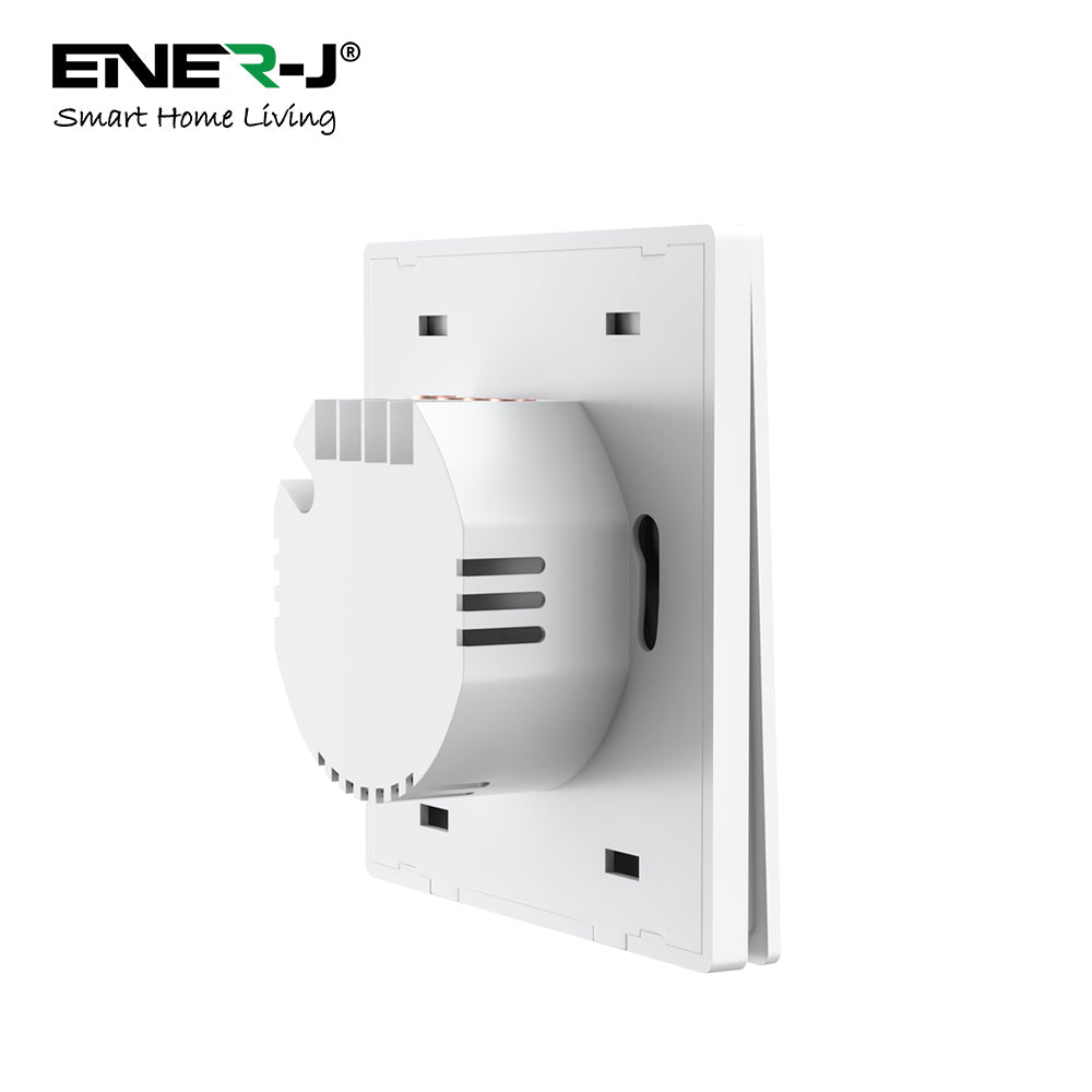 Ener-J 1 Gang Smart Push Button Mechanical Light Switch, (No Neutral Required)