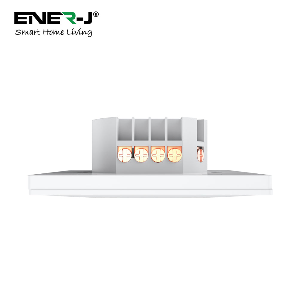 Ener-J 1 Gang Smart Push Button Mechanical Light Switch, (No Neutral Required)