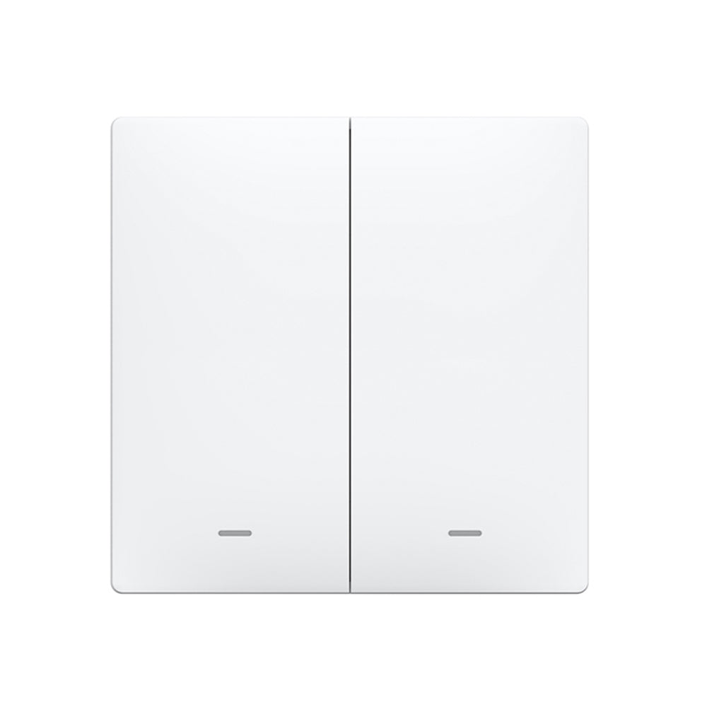 Ener-J 2 Gang Smart Push Button Mechanical Light Switch, (No Neutral Needed)