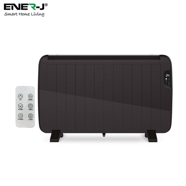 Ener-J 2000W Smart Heater with Aluminium Heating Element & Remote - Black
