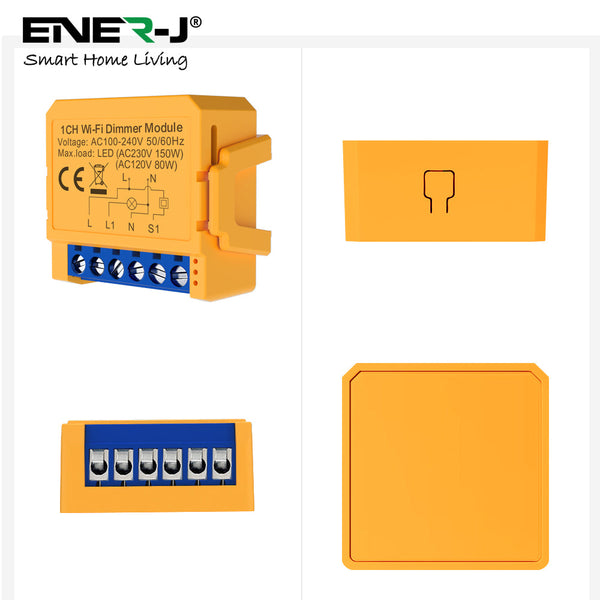 Ener-J Smart WiFi+BLE 1CH Light Switch Module (Max 1 x 150W). Dimmable