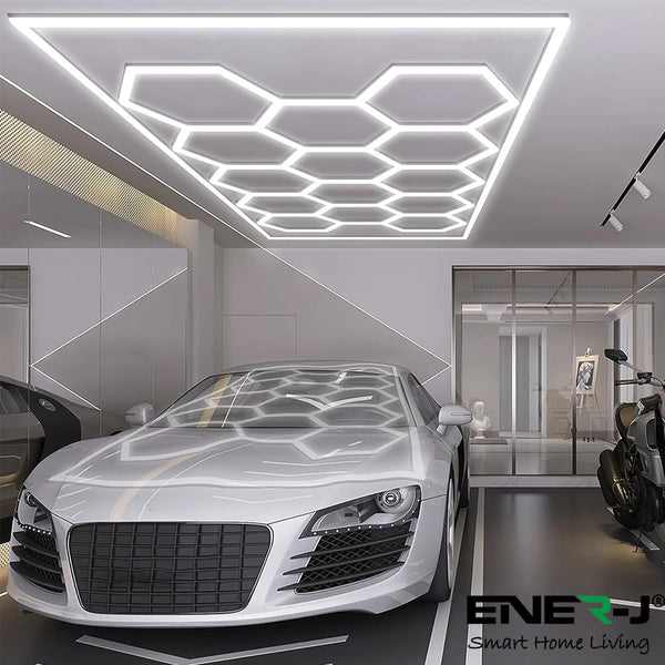 Ener-j 600W Car Showroom Light 440mm*23.6mm *38.1mm(57pcs)+1175mm*23.6mm *38.1mm(12pcs),PC T5 Tubes, 6500K, 100-120lm/W secondary image