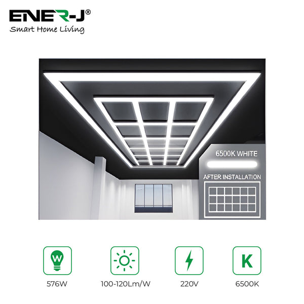 Ener-J 576W Designer Ceiling Lights with Frame (18 Square Boxes and border) secondary image