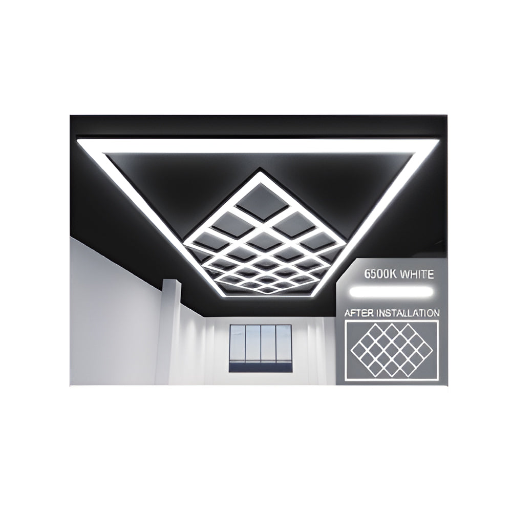 Ener-J 576W Designer Ceiling Lights with Frame (19 Diamonds and border)