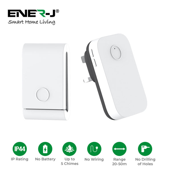 Ener-J Wireless Kinetic Doorbell and Chime with UK Plug secondary image
