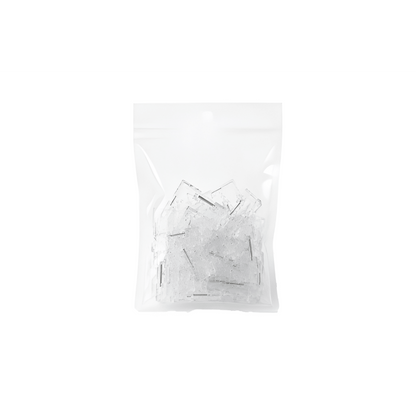 COB LED Strip Connectors 10 Pack - clear resealable bag with 5 L-shaped corner and 5 straight connectors