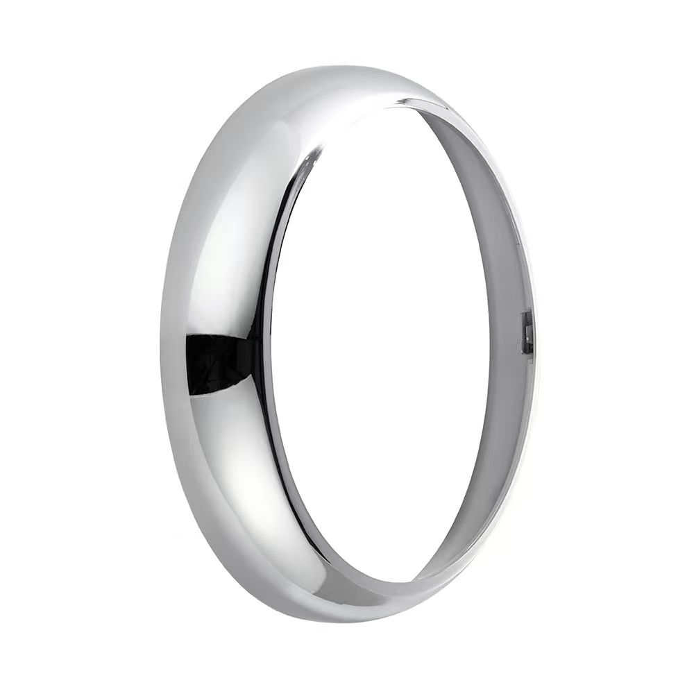 Polished chrome bezel trim ring for IP65 bulkhead