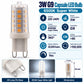 3W G9 Capsule LED Bulb 6500K Super White infographic – 220-240V, G9, 360 degree beam, CRI over 80, 20000 hours, dimmable, 17 x 50mm