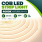 COB LED Strip Light 4000K Natural White – 24V DC, 1050 lm per m, CRI over 90, 5m roll, 10W per m, IP20