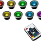 10x 30mm RGBW LED decking lights kit with remote