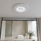 DL99Y 5W downlight installed in bathroom ceiling, lit
