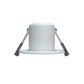 DL99Y 5W 6500K fire rated downlight, white bezel, rear view with spring clips