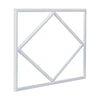 ecolux Diamond Linear Frame LED ceiling light, 60W, unlit white frame on white background