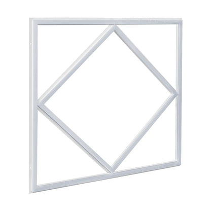 ecolux Diamond Linear Frame LED ceiling light, 60W, unlit white frame on white background