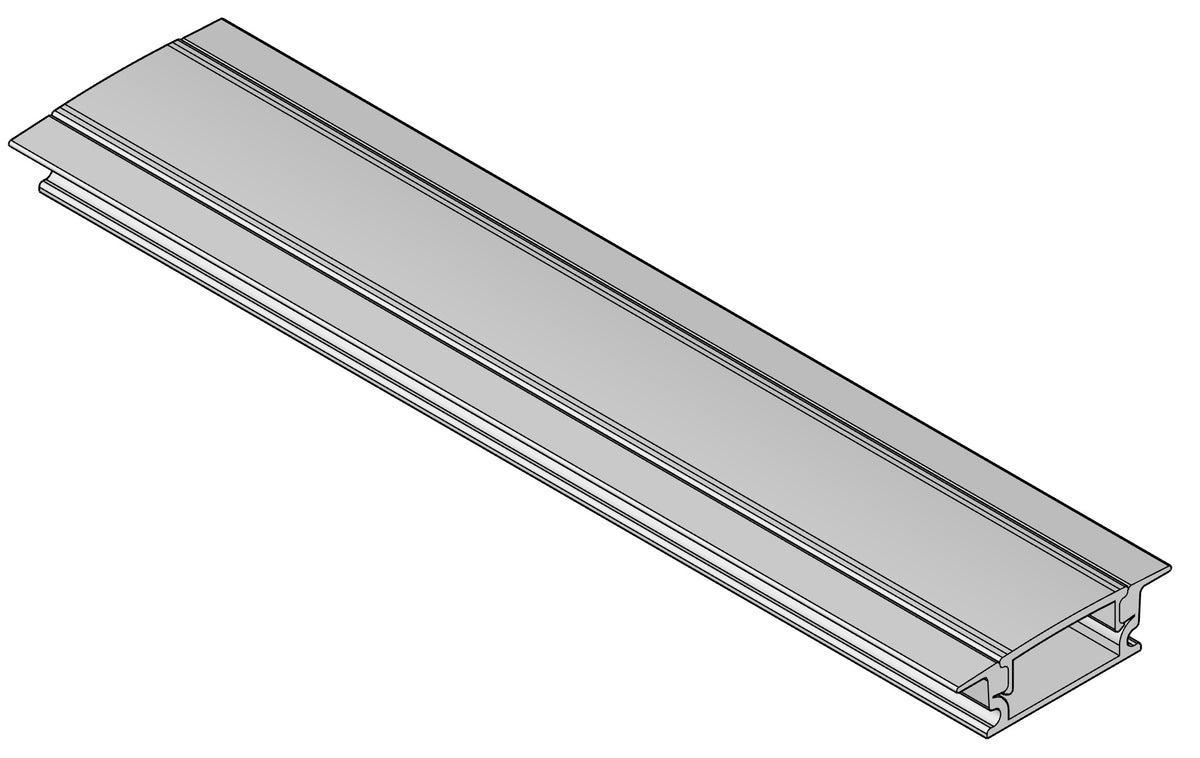 Recessed LED Aluminium Profile EXP205 – technical extrusion drawing showing recessed mounting wings