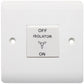 Close-up of the ecolux 3 pole fan isolation switch rocker and plate