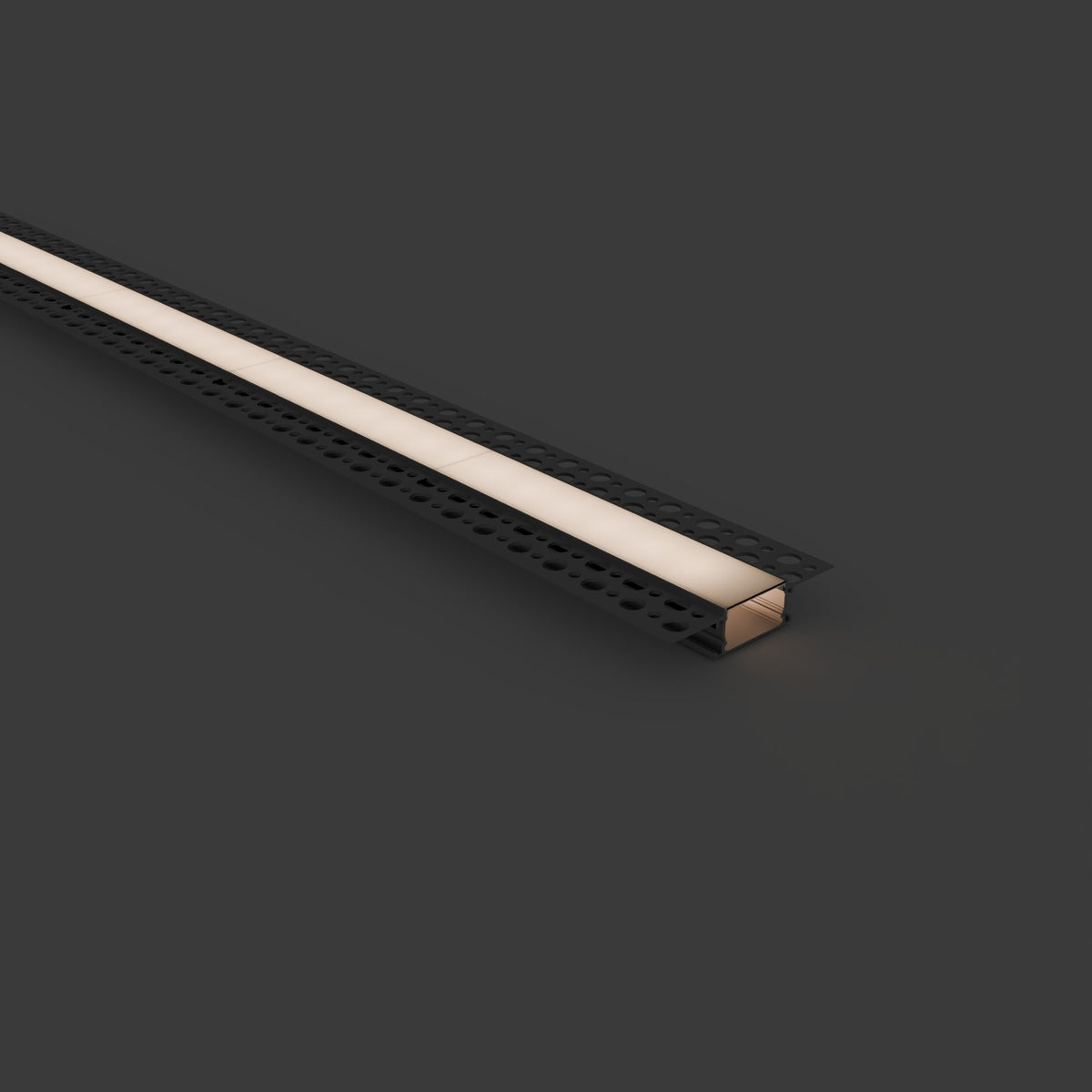 Extra Wide Plaster Over LED Aluminium Profile EXP315 – lit glow effect