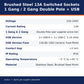 Brushed steel 13A switched sockets infographic – 220-240V, 13A, double pole, USB-A plus USB-C 3.1A, IP20, stainless steel