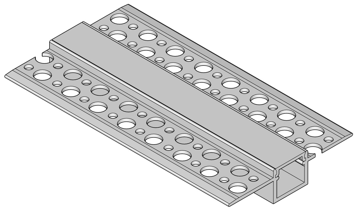 2m Plaster Over LED Aluminium Profile – 54.8 × 12.9mm, Trimless