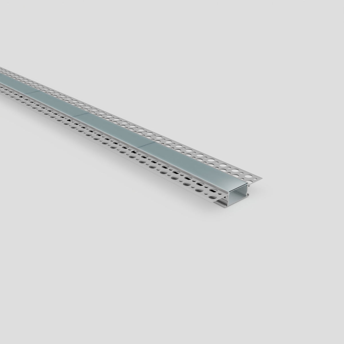 Extra Wide Plaster Over LED Aluminium Profile EXP315 – silver render