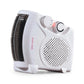 Daewoo HEA1927 2000W fan heater on white background - flat or upright fan heater