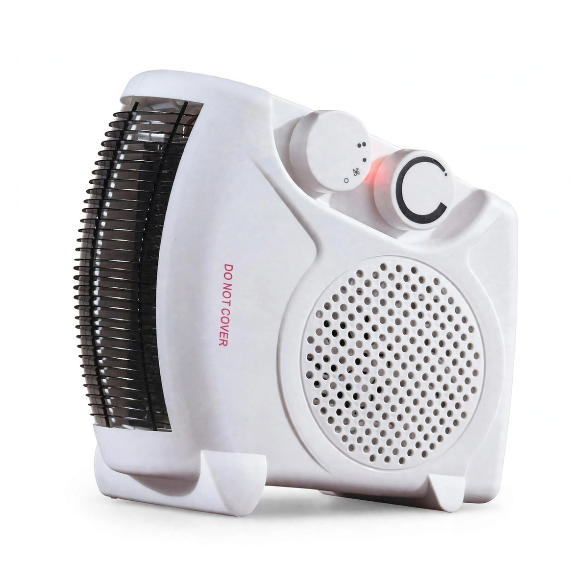 Daewoo HEA1927 2000W fan heater on white background - flat or upright fan heater
