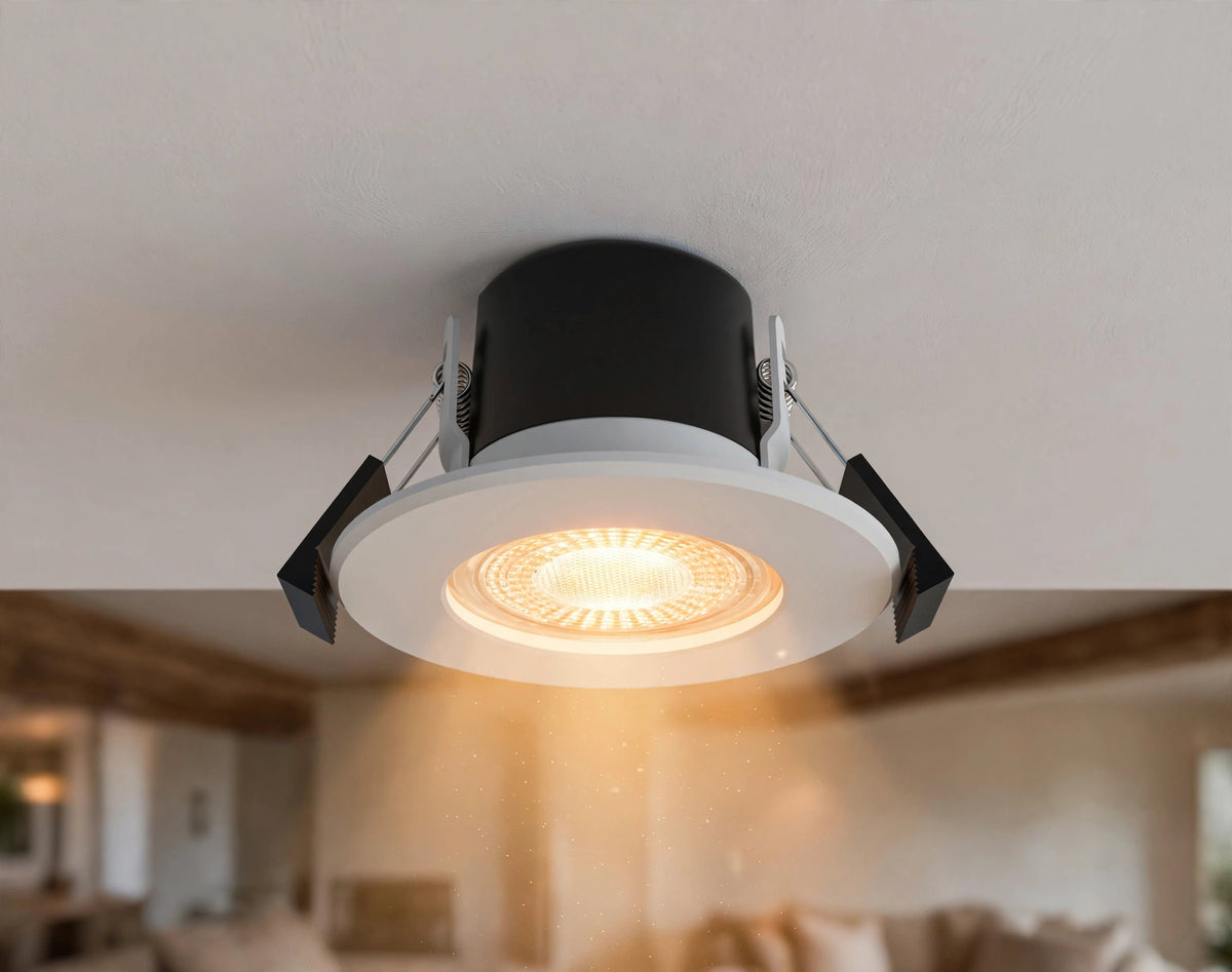 Downlight glowing in 3000K warm white
