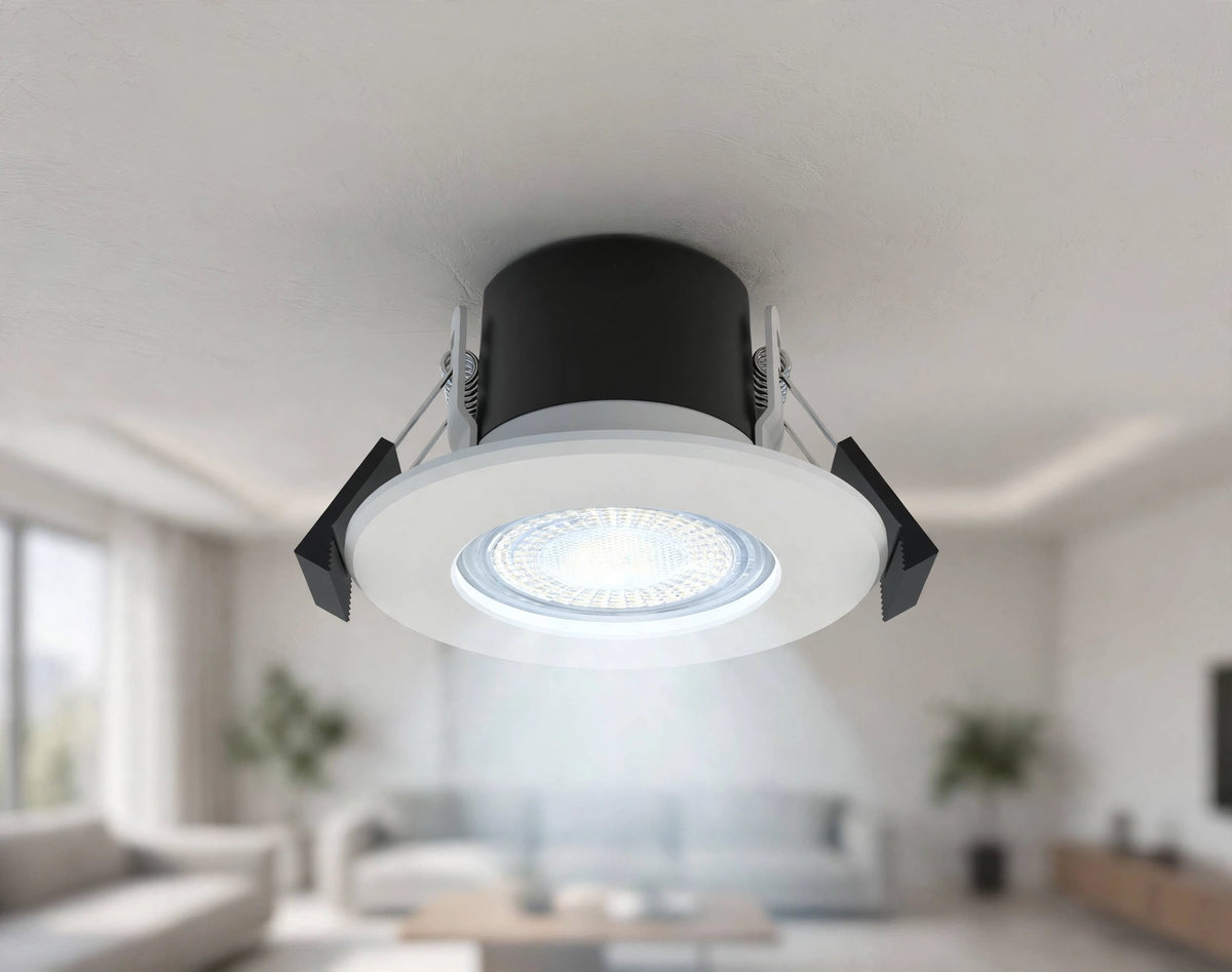 Downlight glowing in 6500K daylight