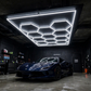 14-grid hexagon LED frame 500W - Garage lifestyle