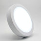Round LED panel light glowing in 4000K cool white