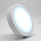 Round LED panel light glowing in 6500K daylight