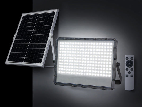 100W Solar LED Floodlight with Motion Sensor – 12,000LM, IP65, Remote secondary image