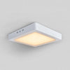Square LED panel light glowing in 3000K warm white