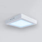 Square LED panel light glowing in 6500K daylight