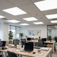 48W LED panels in office ceiling