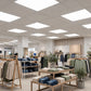48W LED panels in retail ceiling