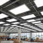 72W LED panels in warehouse ceiling