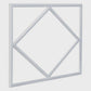 Diamond Linear Frame Light demonstration: panel off, then switched on, diamond pattern lights up