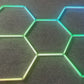 5-grid RGB hexagon LED frame demo