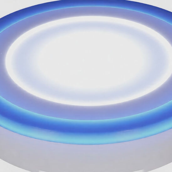 18+6W blue edge panel demo - dual light effect