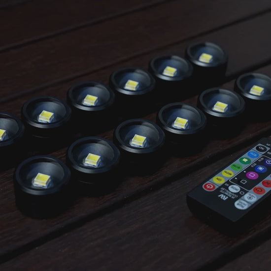 10x RGBW decking lights colour demo